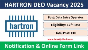 Hartron DEO Vacancy 2025